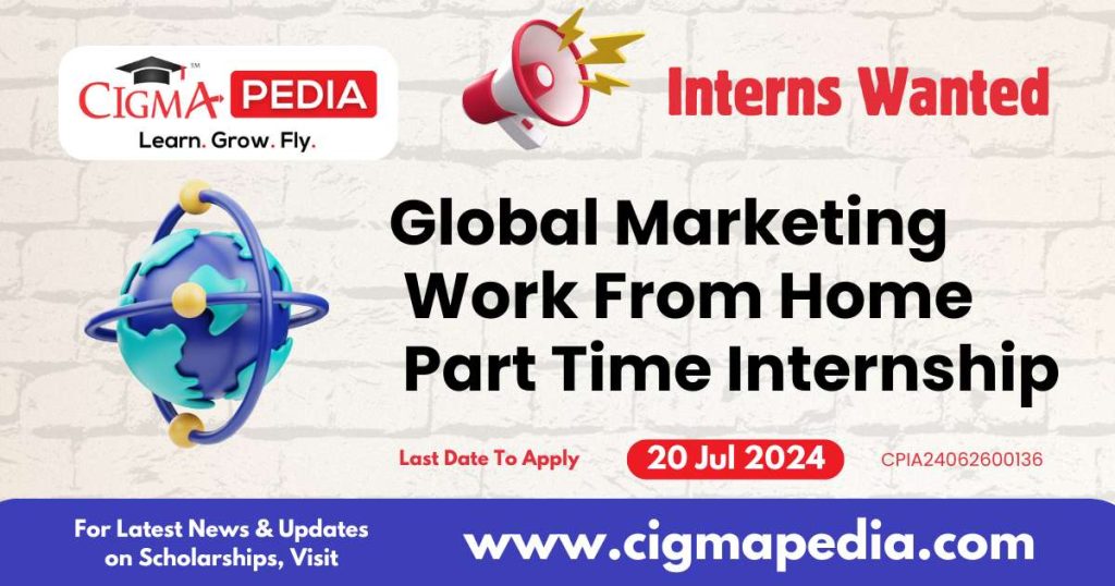 Global Marketing Work From Home Part Time Internship