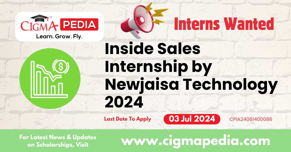 Inside Sales Internship by Newjaisa Technology 2024 : How to Apply for ...