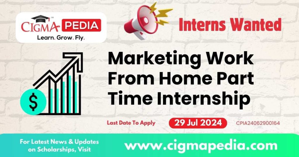 Marketing Work From Home Part Time Internship by Tripple One Solutions 2024