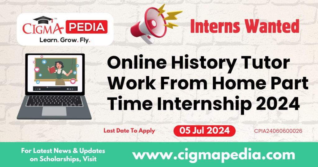 Online History Tutor work from home internship