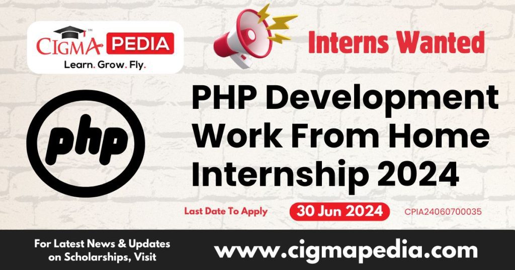 PHP Development work from home Internship