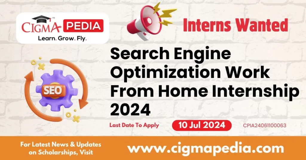 Search Engine Optimization Work From Home Internship