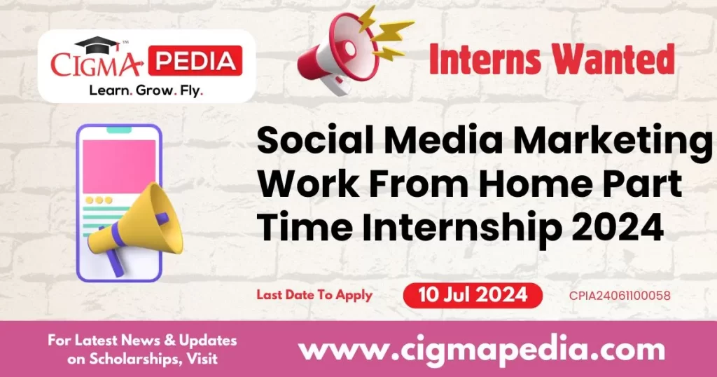 Social Media Marketing Work From Home Part Time Internship