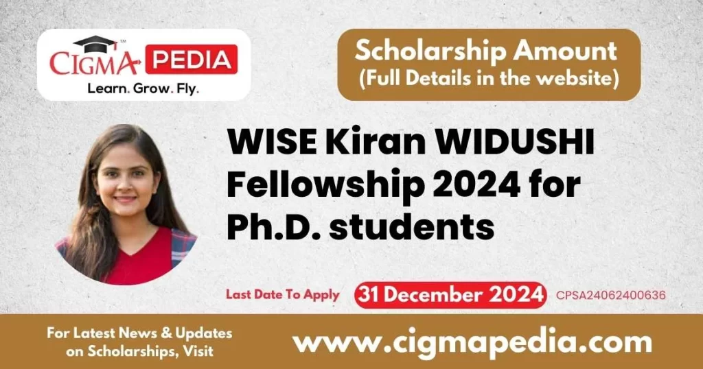 WISE Kiran WIDUSHI Fellowship 2024