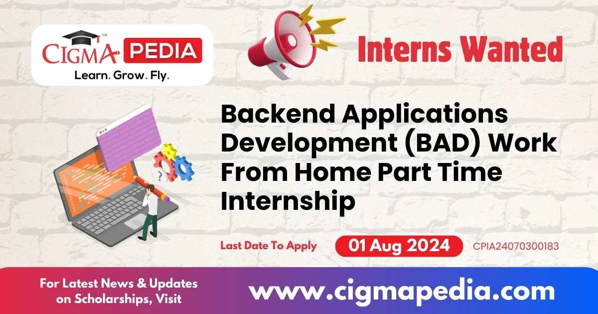 Backend Applications Development (BAD) Work From Home Part Time Internship