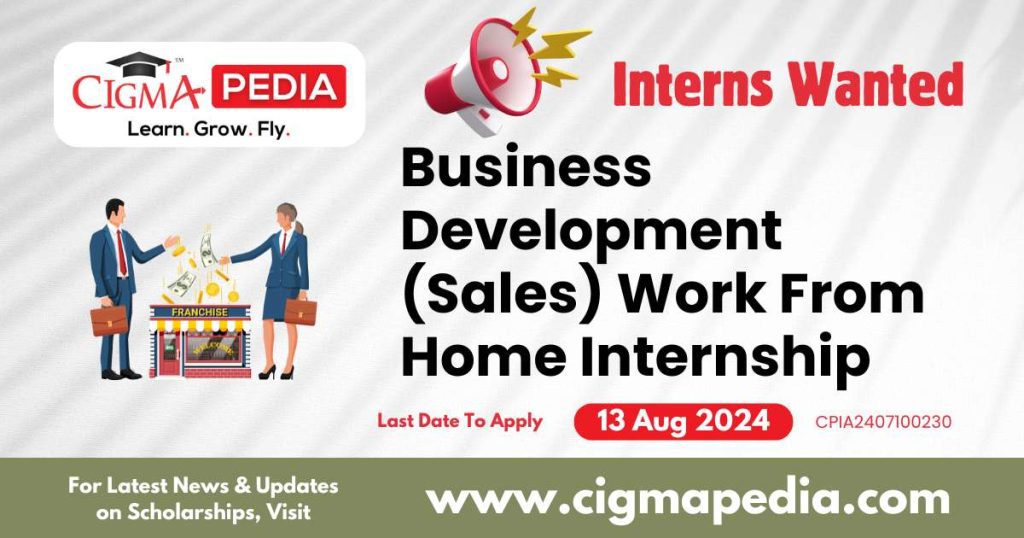 Business Development (Sales) Work From Home Internship by ADSMIT MEDIA 2024