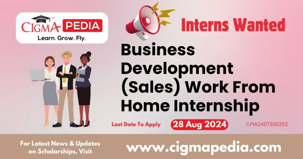 Business Development (Sales) Work From Home Internship by Quantum IT Innovation 2024