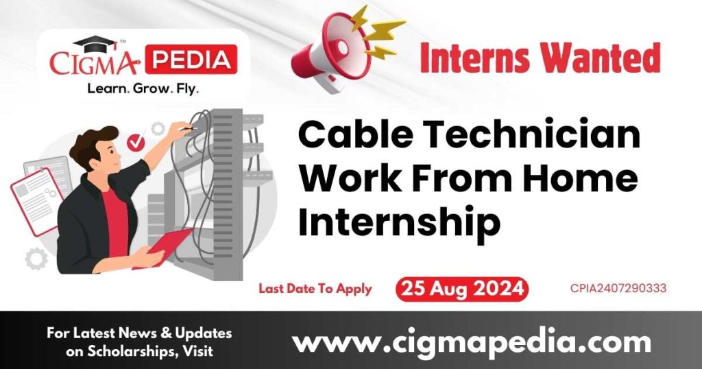 Cable Technician Work From Home Internship by Digital World