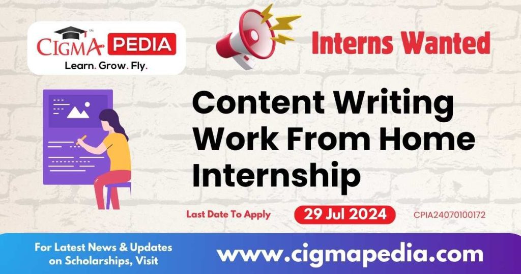 Content Writing Work From Home Internship by Blunt Media Pvt Ltd 2024