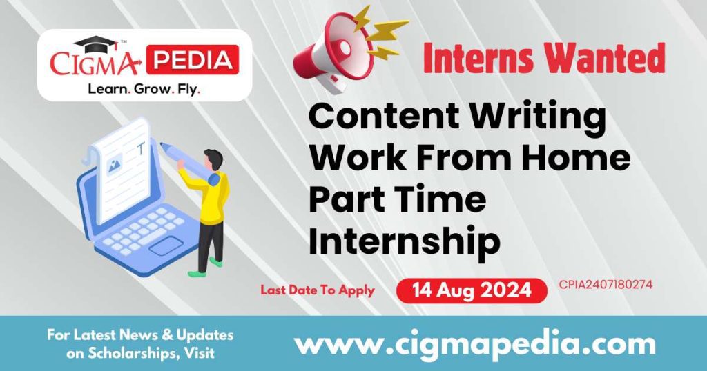 Content Writing Work From Home Part Time Internship by Sports Manor 2024