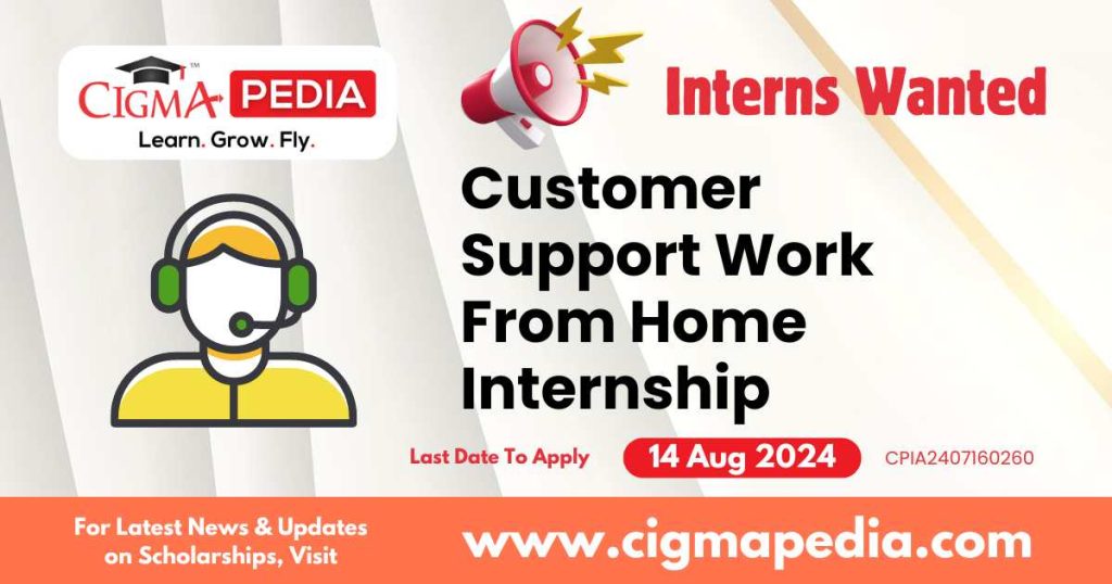 Customer Support Work From Home Internship by Grover Ecommerce Private Limited 2024