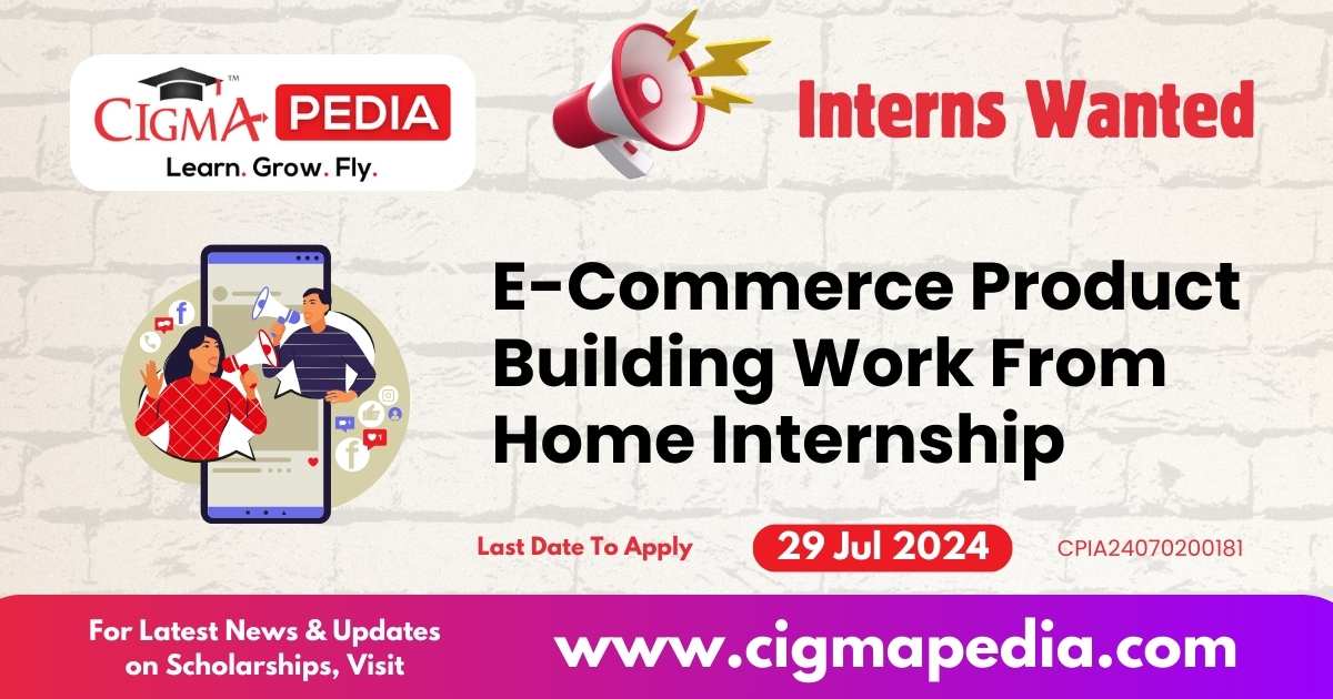 E-Commerce Product Building Work From Home Internship