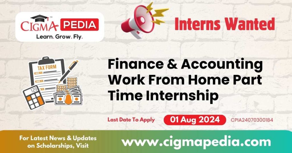 Finance & Accounting Work From Home Part Time Internship