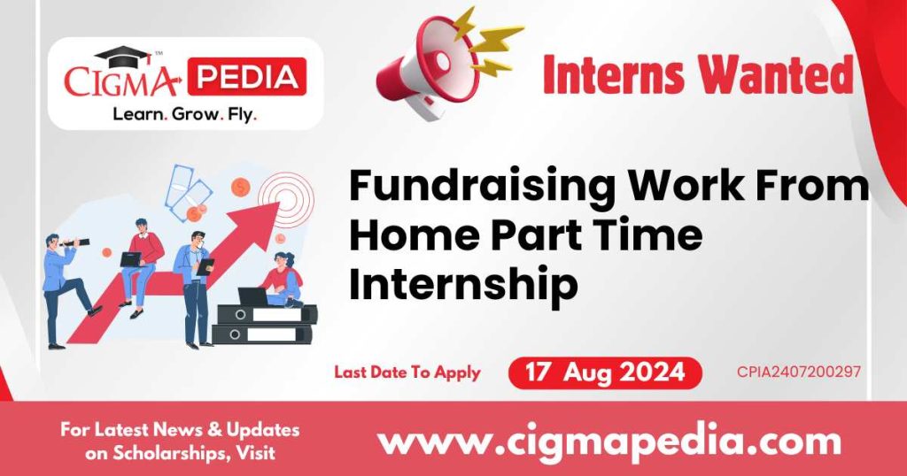 Fundraising Work From Home Part Time Internship by Pawzz