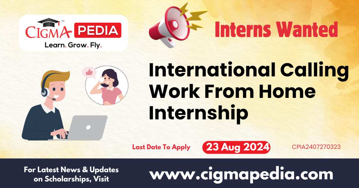 International Calling Work From Home Internship by CK And Sons Textiles