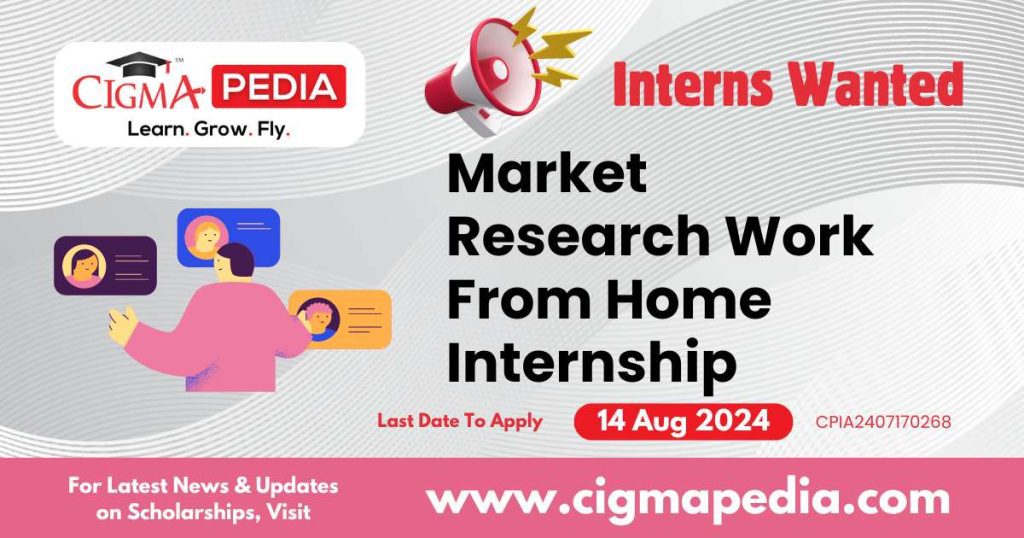 Market Research Work From Home Internship by Quivi 2024