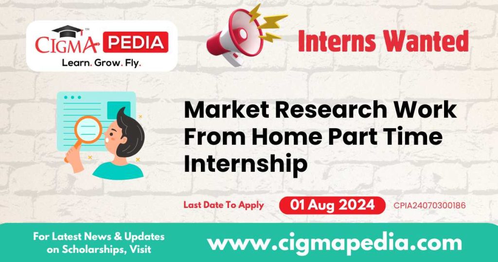 Market Research Work From Home Part Time Internship