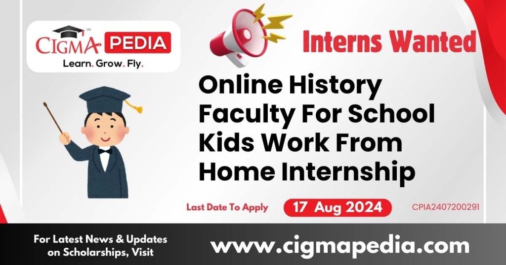 Online History Faculty For School Kids Work From Home Internship by Vikalp India Private Limited 2024