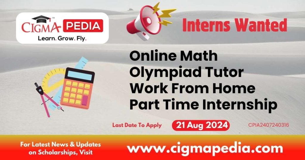 Online Math Olympiad Tutor Work From Home Part Time Internship by Narigiri's Connect To Universe Private Limited 2024