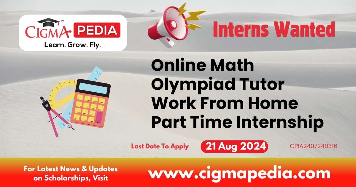 Online Math Olympiad Tutor Work From Home Part Time Internship by ...