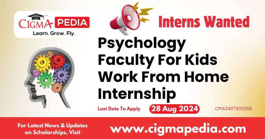 Psychology Faculty For Kids Work From Home Internship by Vikalp India Private Limited 2024