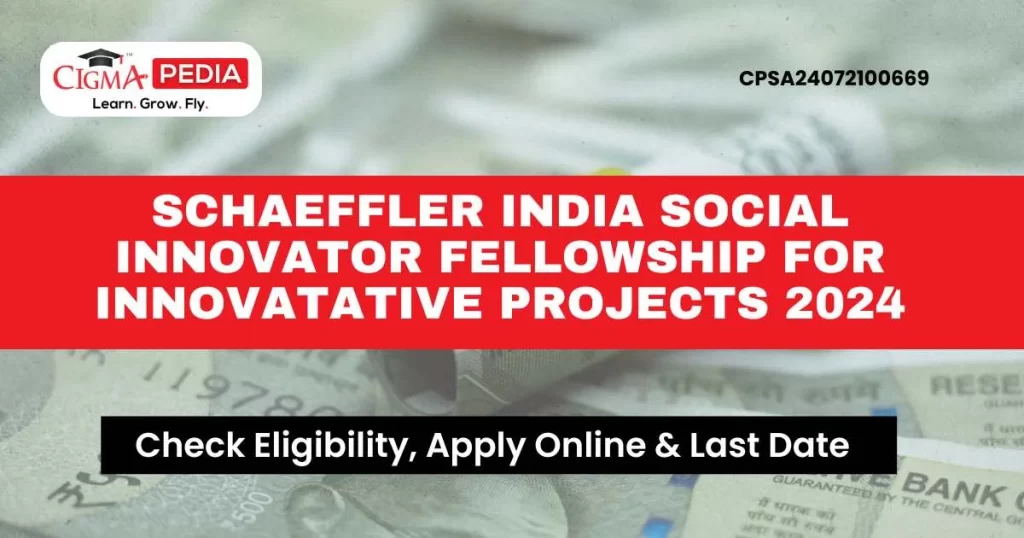 Schaeffler India Social Innovator Fellowship for Innovatative Projects 2024