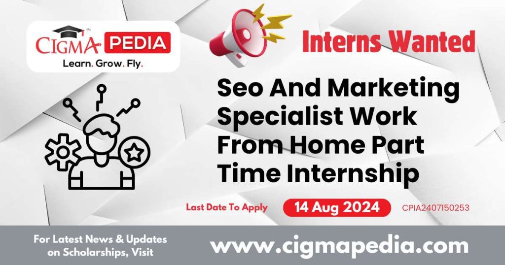 Seo And Marketing Specialist Work From Home Part Time Internship by Purple Coach 2024