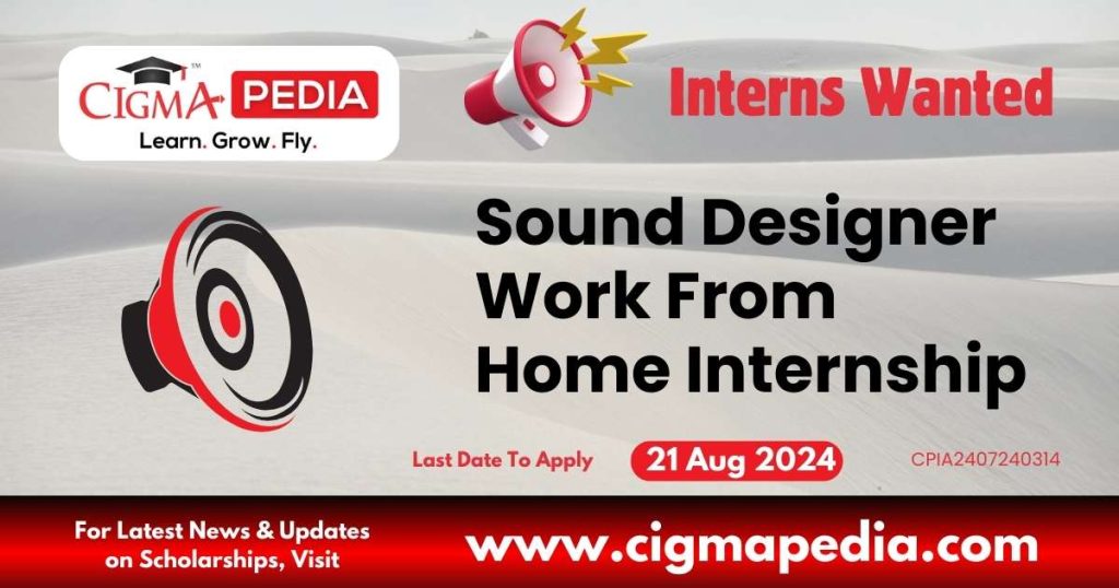 Sound Designer Work From Home Internship by Medius Technologies Private Limited 2024