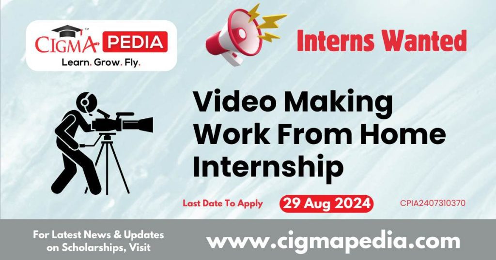 Video Making Work From Home Internship by Volgrow Innovations 2024