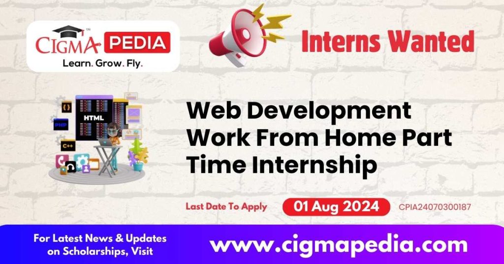 Web Development Work From Home Part Time Internship