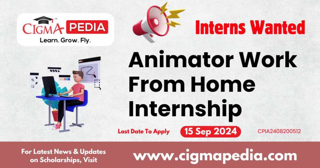 Animator Work From Home Internship by Medius Technologies Private Limited