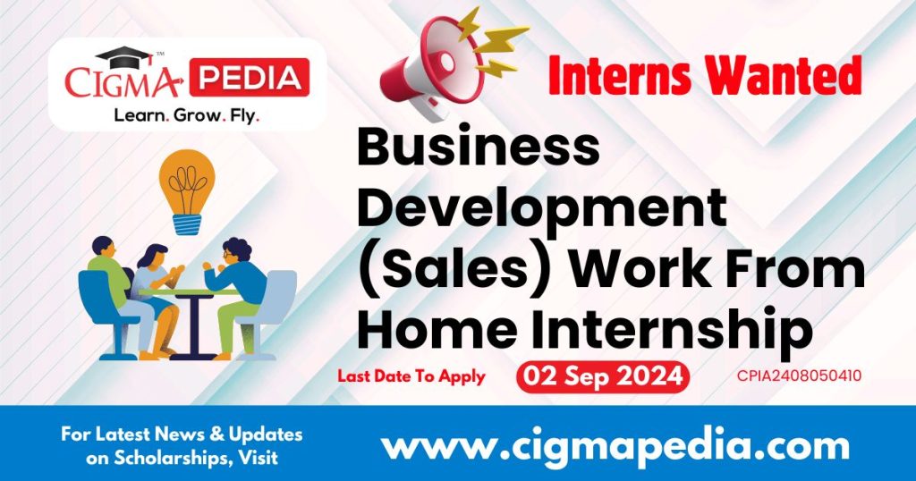 Business Development (Sales) Work From Home Internship by Career-Domain