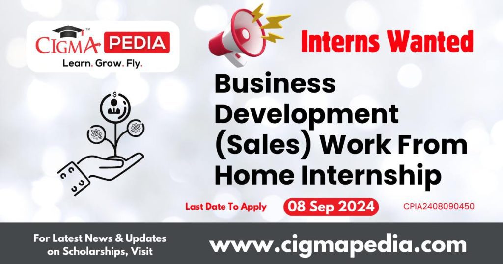 Business Development (Sales) Work From Home Internship by Career Domain