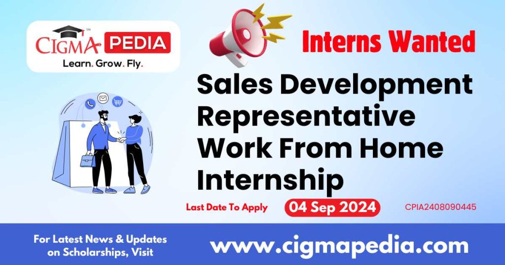 Sales Development Representative Work From Home Internship by SalesUP