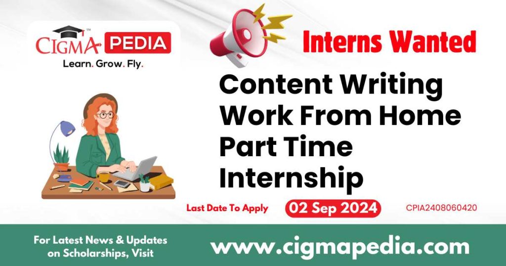 Content Writing Work From Home Part Time Internship by NumroVani