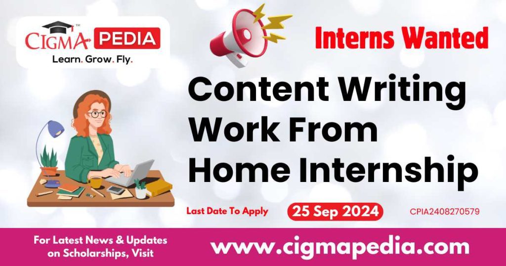 Content Writing Work From Home Internship