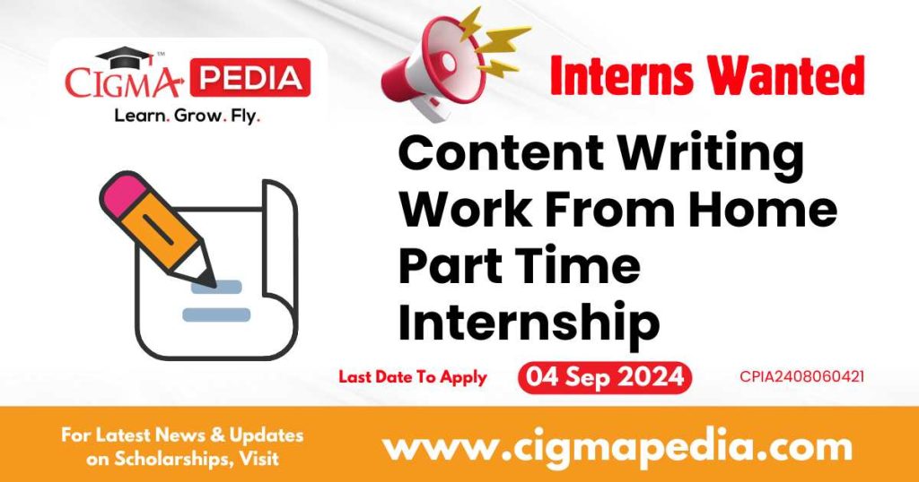 Content Writing Work From Home Part Time Internship by Rydeu Logistics UG