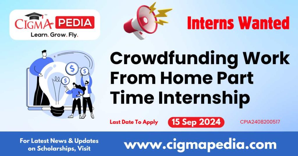 Crowdfunding Work From Home Part Time Internship