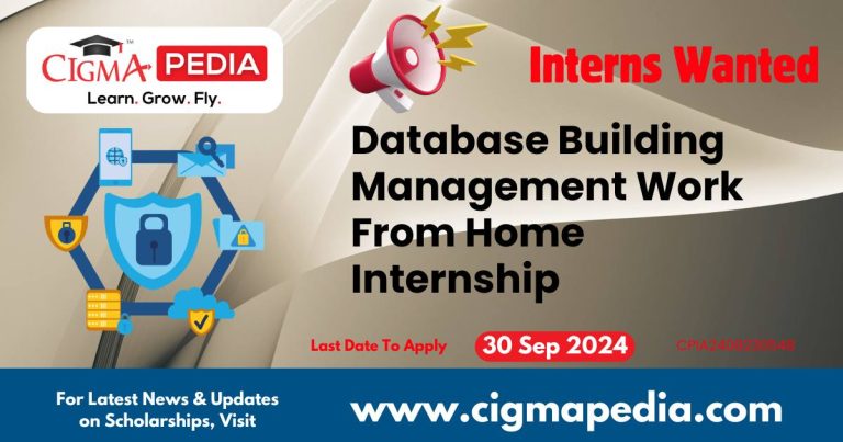 Database Building Management Work From Home Internship by Request IT ...