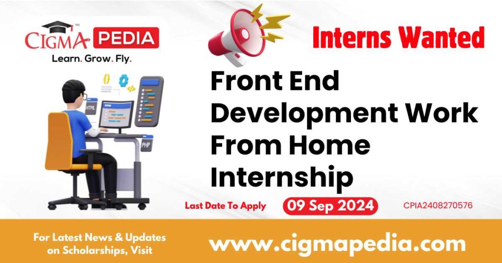 Front End Development Work From Home Internship