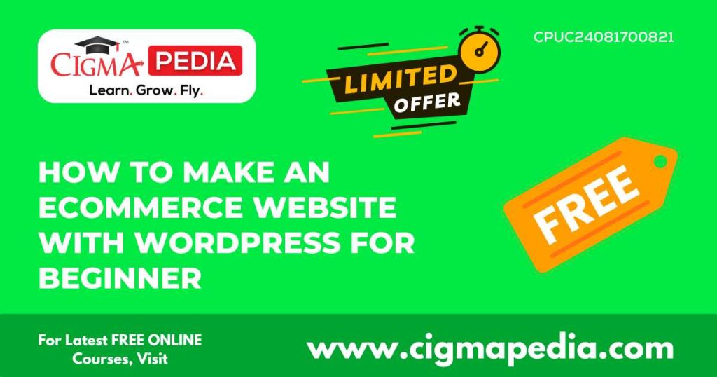 How to Make an eCommerce Website with WordPress For Beginner