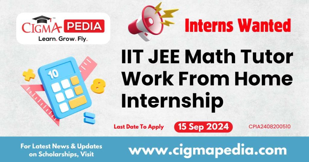 IIT JEE Math Tutor Work From Home Internship by Narigiri's Connect To Universe Private Limited