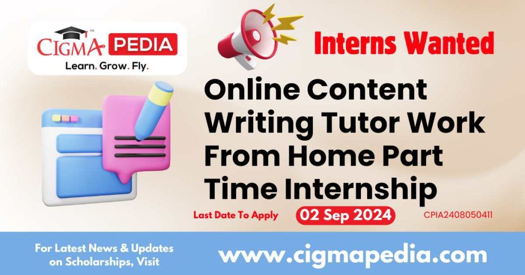 Online Content Writing Tutor Work From Home Part Time Internship by Narigiri's Connect To Universe Private Limited