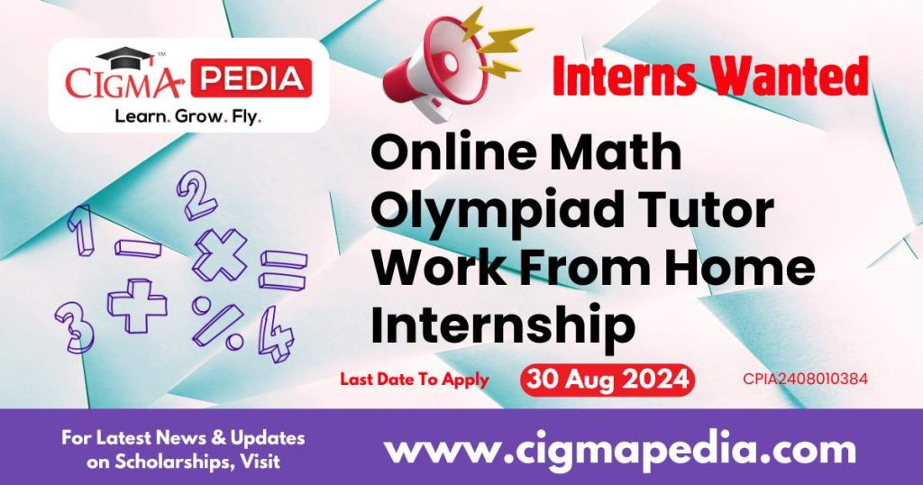 Online Math Olympiad Tutor Work From Home Internship by Narigiri's Connect To Universe Private Limited 2024