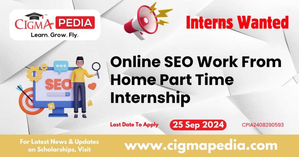 Online SEO Work From Home Part Time Internship