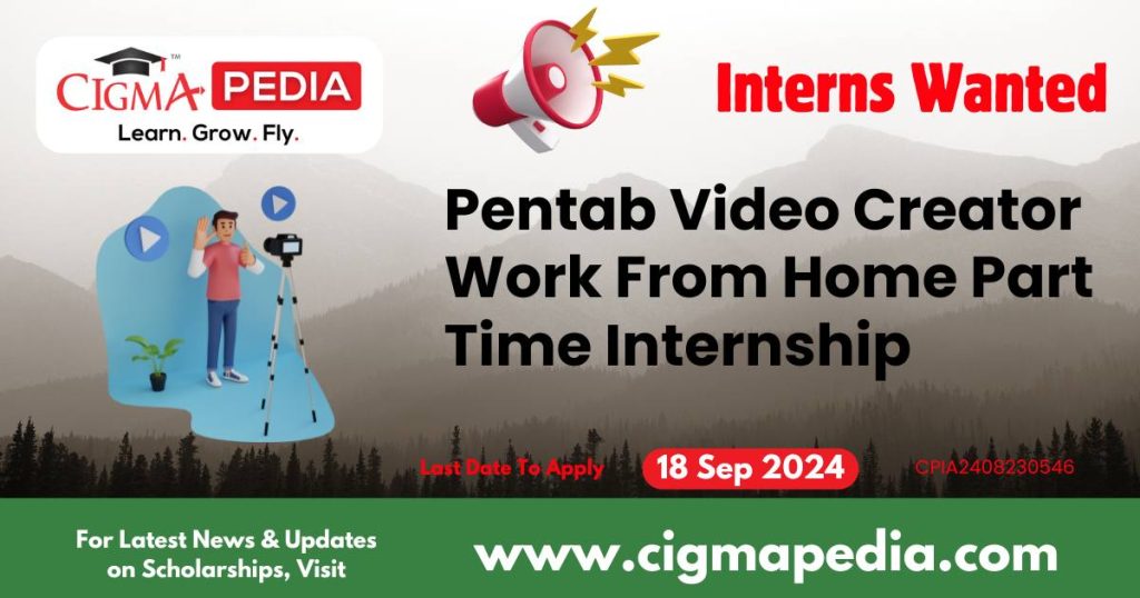 Pentab Video Creator Work From Home Part Time Internship by Polestar Educations