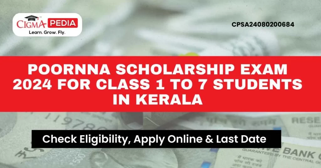 Poornna Scholarship Exam 2024