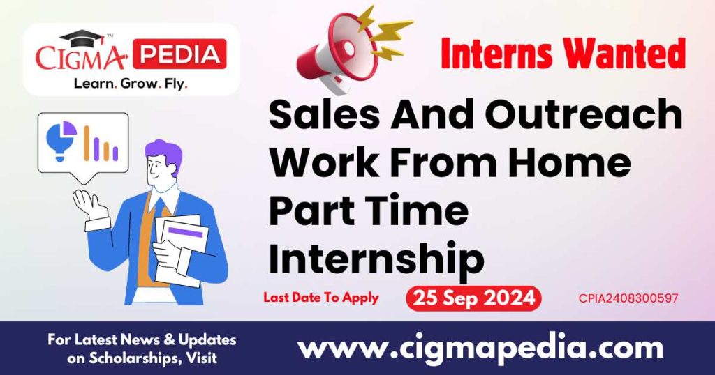 Sales And Outreach Work From Home Part Time Internship