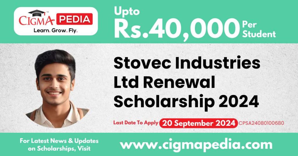 Stovec Industries Ltd Renewal Scholarship