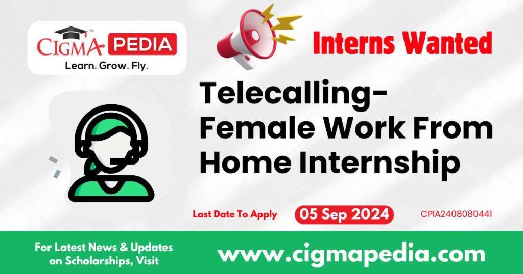 Telecalling-Female Work From Home Internship by Lead Mines Media